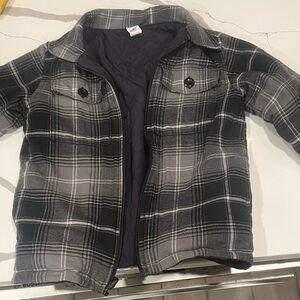 OshKosh B'gosh Charcoal Plaid Outerwear size 6